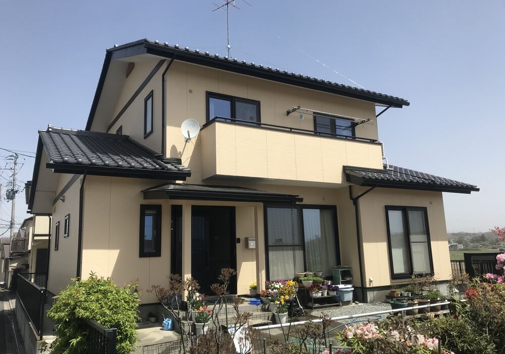 郡山市外壁塗装工事住宅ビフォーアフター外観