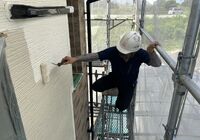 外壁中塗り状況