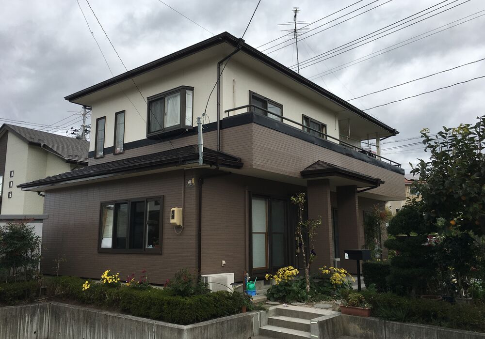 郡山市外壁塗装工事住宅ビフォーアフター外観