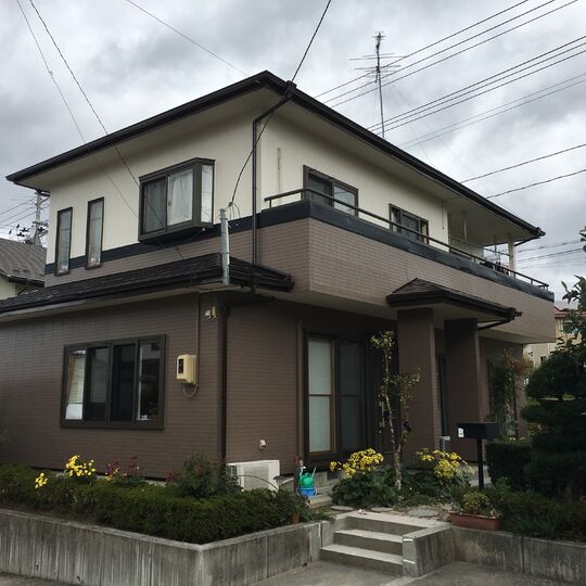 郡山市外壁塗装工事住宅ビフォーアフター外観
