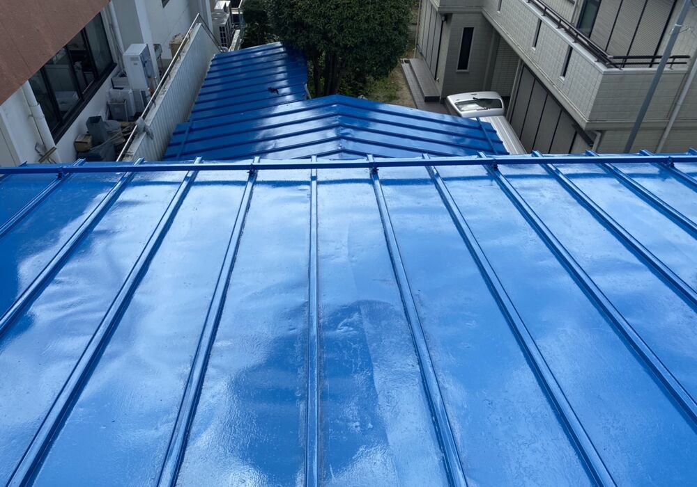 郡山市屋根塗装工事住宅ビフォーアフター外観