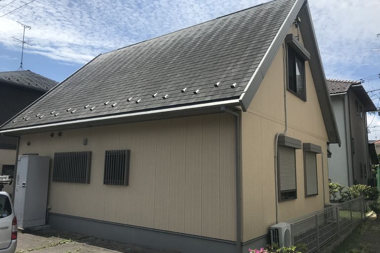 郡山市コロニアル屋根塗装工事施工前