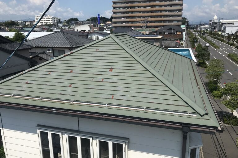 郡山市屋根塗装工事施工前